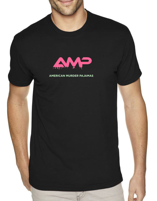 AMP  Black with Pink Tee