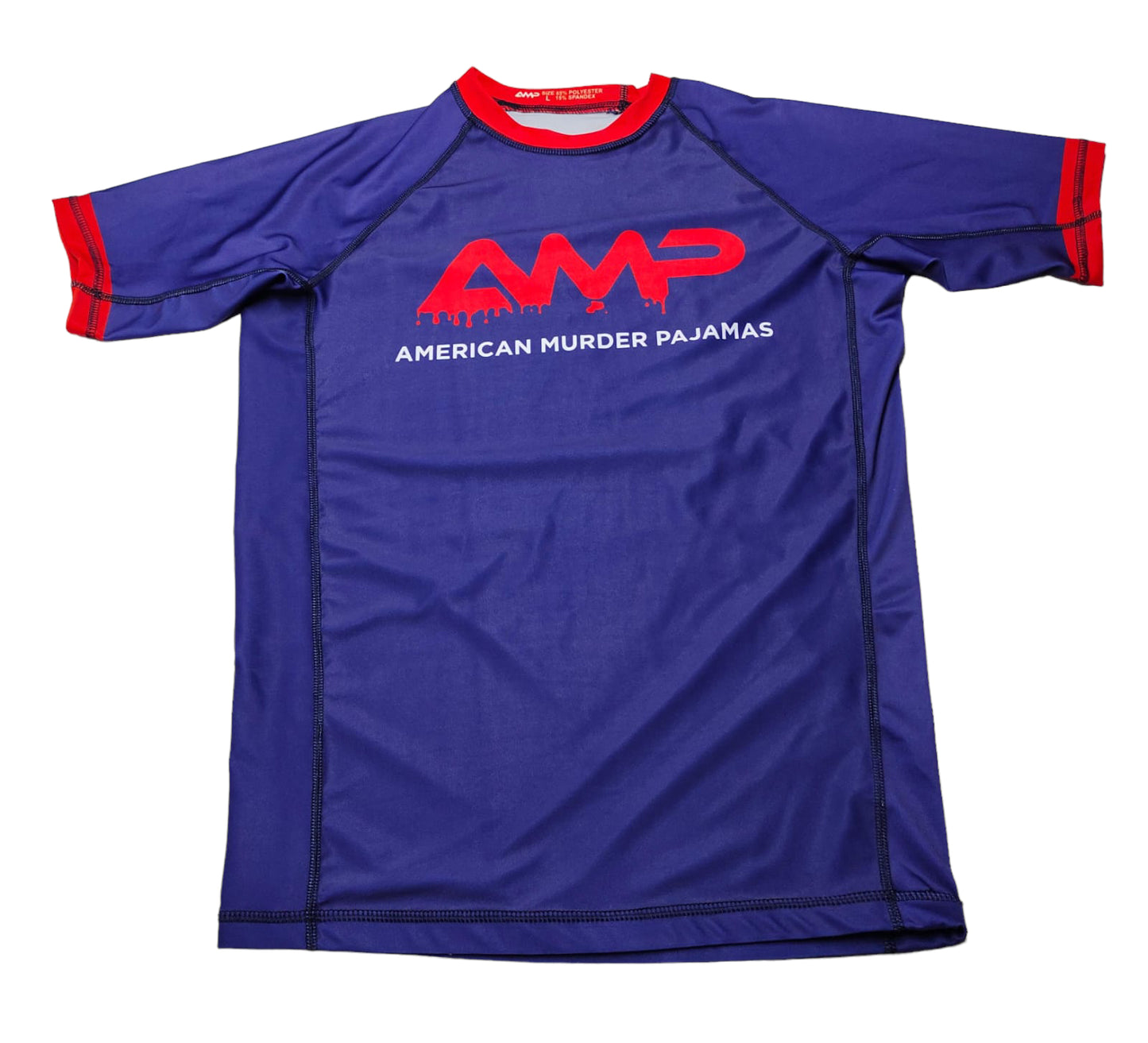 AMP Blue with Red Rashguard