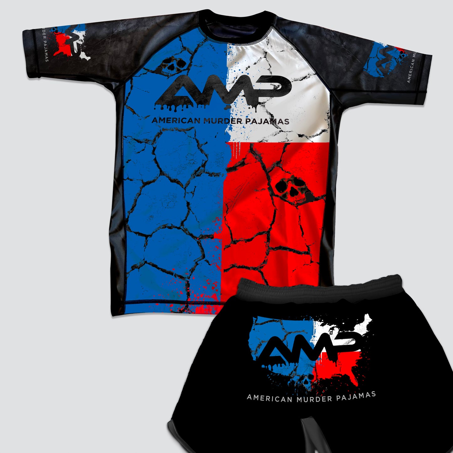 Texas State of Murder Shorts and Rashguard Preorder (Sold Seperately)