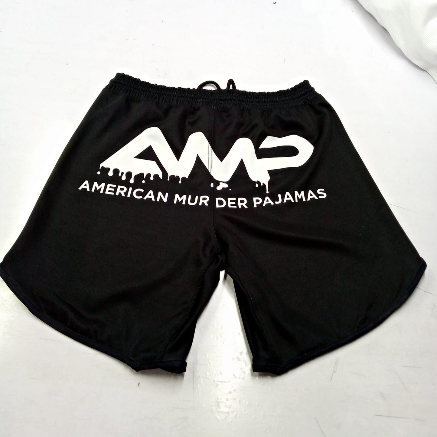 White Amp Logo  Shorts